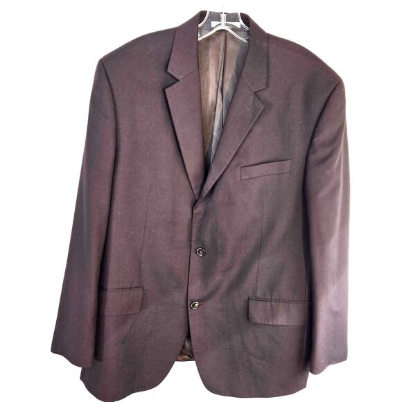 Michael Kors Men's Blazer 44R 44 Regular Brown Large L Suit Jacket 2 Buttons - Picture 1 of 7